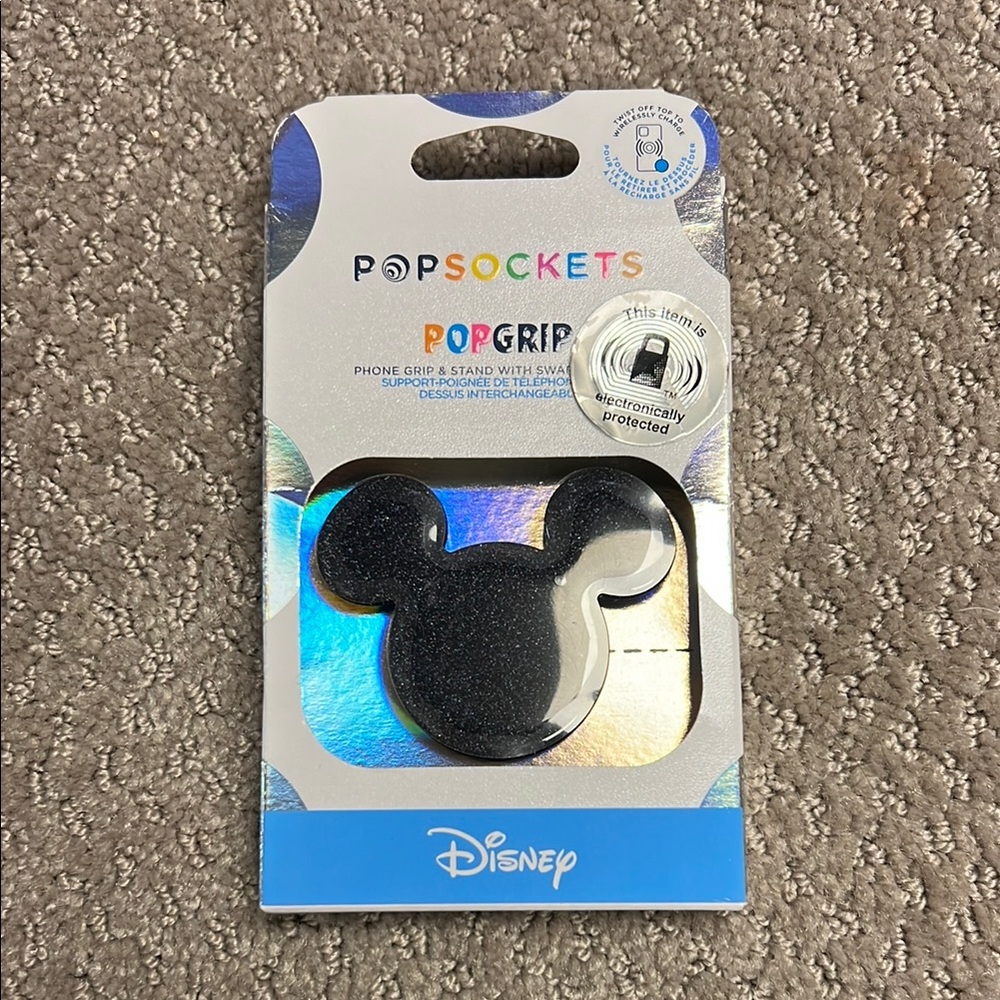 NWT Disney Black Mickey Mouse PopGrip Popsocket